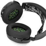 Replacement Cushion Ear Pads Compatible With Steel Series Arctis 1 3 5 7 9 Pro Gaming Headset Green Grid Pattern