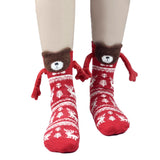 3 Pairs of Christmas Hands Holding Socks with Magnetic Hands for Couples Bestie Style 3