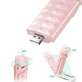 Rechargeable Clip on Booklight with Flexible Adjustable Arm for Reading Pink