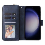 Leather Wallet Flip Case Compatible With Samsung S26 Series Blue