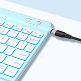Bluetooth Keyboard Case Compatible With iPad 11th 10th Gen A16 Backlit Cover Blue