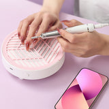 Nail Dust Collector Vacuum Fan for Nail Tech Quiet & Compact Dust Extractor White Pink