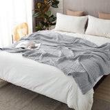 230x200cm Cotton Muslin Blanket Throw Blanket Travel Wrap Bed Cover Grey