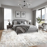 Runner Rug Washable Rug Modern for Bedroom Living Room Bedside Floor Gray
