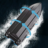 Remote Control Boat Rechargeable with LED Lights for Pool and Lake Blue