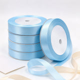 Double Sided Satin Ribbon 22m Polyester for Christmas Gift Wrap Light Blue