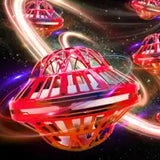 Flying Orb LED Hover Ball Toy – Galaxy Boomerang Spinner with Lights Red