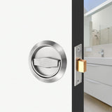 Cavity Sliding door Lock-Privacy function Stainless Steel Silver