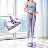 6-Tube Pedal Resistance Band with Handles Fitness Expander for Body Workouts Purple