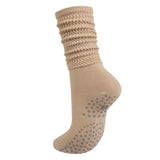 2 Pair Non-Slip Grip Socks for Yoga & Pilates Khaki