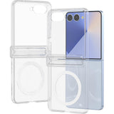 Case and Screen Protector Compatible With Samsung Galaxy Z Flip 8 with Hinge Cover Clear