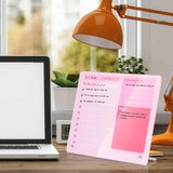 Desktop Acrylic Dry Erase Board with Stand Office Supplies Pink