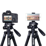 Portable Camera Tripod Adjustable Panhead Travel Stand for DSLR Camera Smart Phone