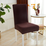 4 Pack Stretch Chair Covers Elastic Dining Chair Slipcovers Brown