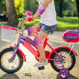 Protective Gear Set Knee Pads Elbow Pads Wrist Guards for Skating Cycling Skateboarding Climbing Pink