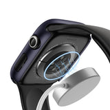 2 PCS Case and Screen Protector Set for Apple Watch Series 12 Dark Blue
