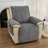 Recliner Chair Cover Sofa Slipcover Couch Protector with Side Pocket Dark Grey