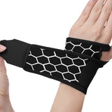 Carpal Tunnel Wrist Brace 2-Pack Adjustable Wrist Support Wraps for Men and Women Black