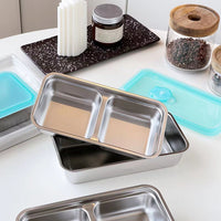 4Pcs Set Grab and Go Snack Containers Food Container for Lunch Snacks Dips Condiments-Double-Compartment