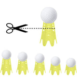 Reusable Plastic Golf Tees Lightweight for Indoor and Outdoor Golf Practice Yellow