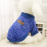 Pet Puppy Dog Cat Warm Winter Sweater Vest Knitted Coat Jacket for Small Dog Dark Blue