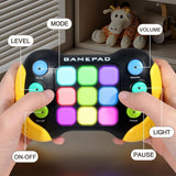 Fast Push RGB Game Toy Handle Electronic Brain and Memory Game Pad for Teens Yellow