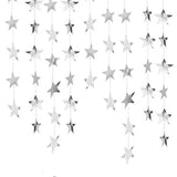 5 PCS 4m Thick Paper Star Garland Bunting Banners for Parties Weddings Silver