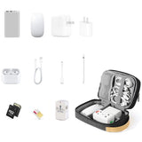 Portable Cord Organizer Travel Electronic Organizer Case for USB Cable Chargers Black