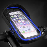 Bicycle Motorcycle Handlebar Mount Holder Waterproof Case for Mobile Phone Blue