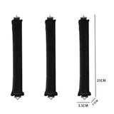 Heatless Overnight Curlers Set No Heat Curling Headband with Rods for Long Hair Black