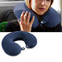 Travel Neck Pillow Memory Foam U Shaped Pillow for Flights Road Trips Office Navy
