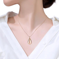 Stainless Steel Teardrop Cremation Pendant – Keepsake Memorial Necklace Rose Gold