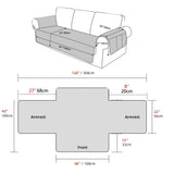 Water Resistant Split Recliner Couch Cover Non-Slip Sofa Chair Slipcovers Gray