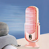 Wireless Cooling Table Fan Portable Tower Fan 5 Speed 720 Degree Oscillation Pink