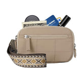 Phone Lanyard Clip and Go Strap with Wallet Crossbody Beige