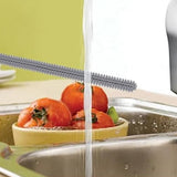 2Pcs Silicone Straw Cleaner Brushes Reusable Straw Cleaner with Bendable Steel Core Gray
