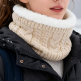 Thick Fleece Neck Warmer Winter Ski Gaiter for Men Women Beige