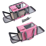 Washable Pet Carrier for Large Cats and Dogs Travel Pink