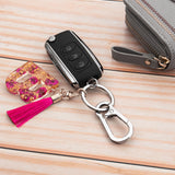 4 Pcs Metal Keychains Keyring Clip Holder Organizer for Home Car Keys Silver