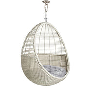 110cm Round Chair Cushion Hanging Egg Chair Cushion Swing Chair Seat Pad Relax Cushion Light Grey