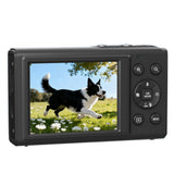 5K HD Dual-Screen Digital Camera Point-and-Shoot Selfie Camera with LED Fill Light Black