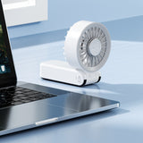 Handheld Foldable High-Speed Fan – Portable for Travel Outdoor Home and Office Off White