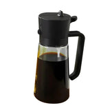 470ml 2-in-1 Oil Sprayer Bottle for Cooking Glass Oil Dispenser Bottle for Kitchen Black