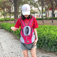 Mesh Pet Carrier Small Dog Cat Backpack for Travel Hiking Camping Rose