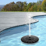 Solar Fountain Pump for Bird Bath Outdoor Floating Water Fountain with 6 Nozzles Solar Powered Water Pump for Pond Pool