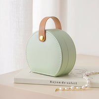 Travel Jewelry Case with Detachable Handle Accessory Organizer Green