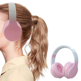 Foldable Wireless Over-Ear Headphones Bluetooth Headset with Mic Function Pink
