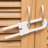 6Pcs Baby Proofing Locks U-Shaped Sliding Cabinet Locks Adjustable Childproof Latch