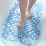 Anti-Slip Bath Mat Suction Shower Mats Bathroom Bathtub Floor Blue