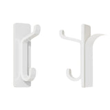 4 PCS Stainless Steel Double Adhesive Hooks with 3kg Capacity White